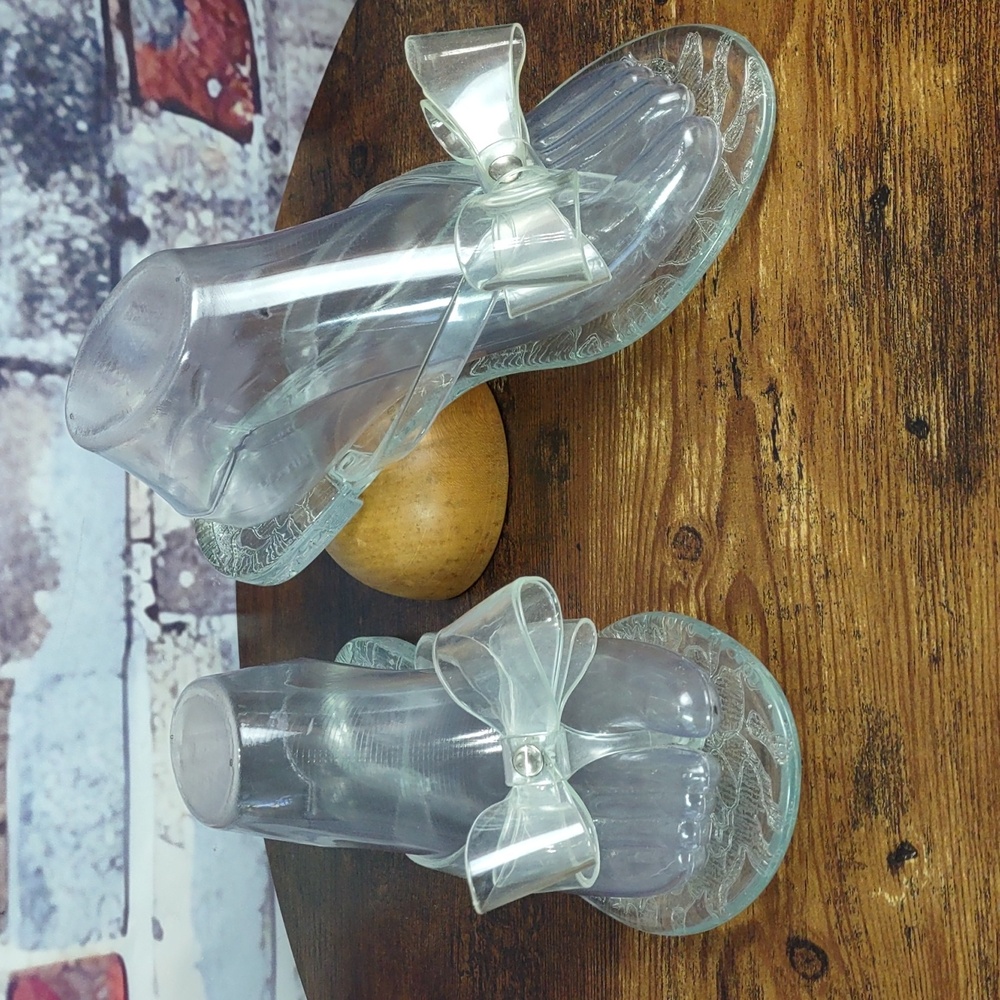 ❌Final Sale•••Kalli Crystal Jelly Bow Thong Sandals